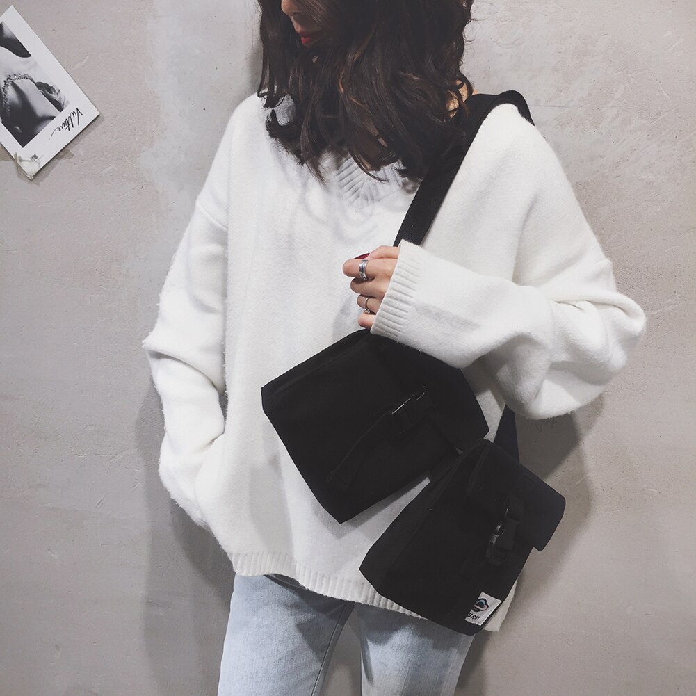 Riñonera de lona Unisex para el pecho, bolso de viaje desmontable para ir de compras, bandolera de hombro, decoración