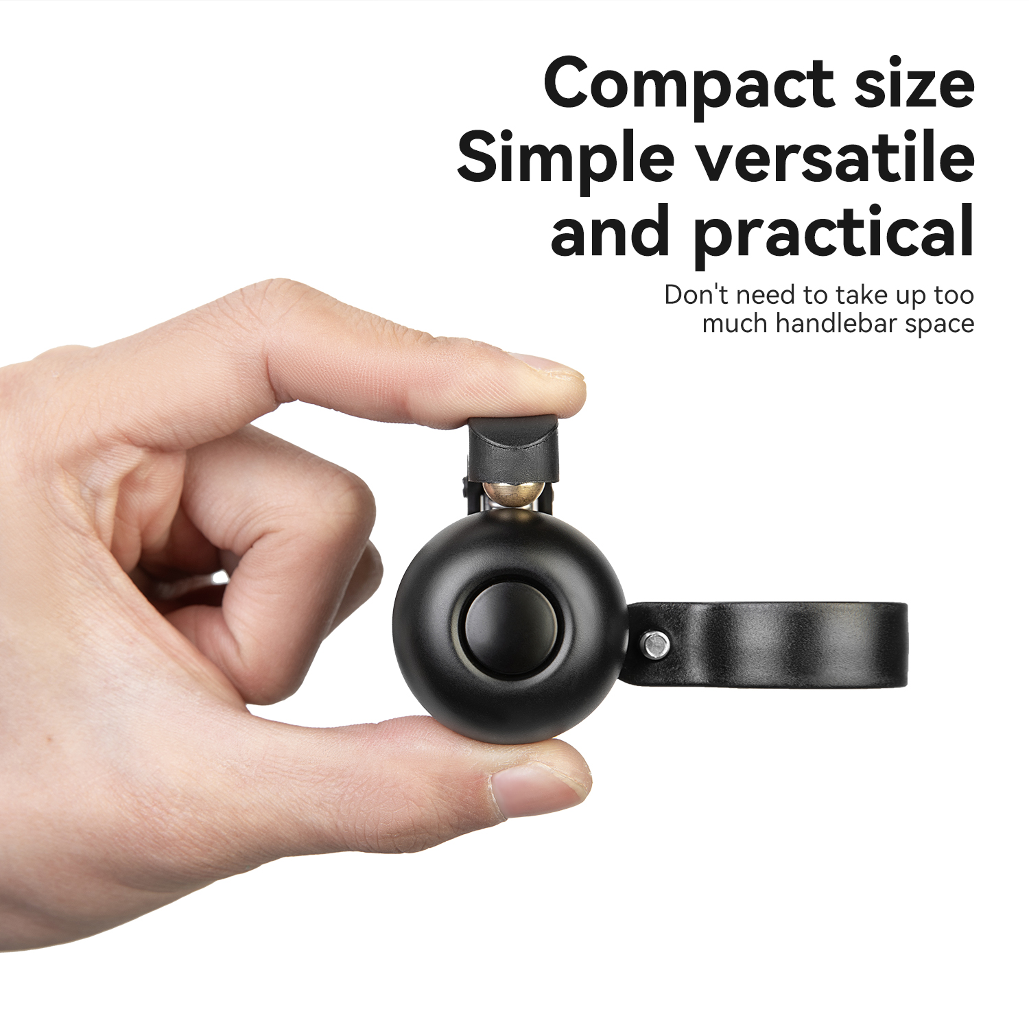 ROCKBROS Bicycle Bell Lightweight Compact Size Curved Handlebar Bike Ring Bell Crisp Loud Sound Horn MTB Road Bike Accessories