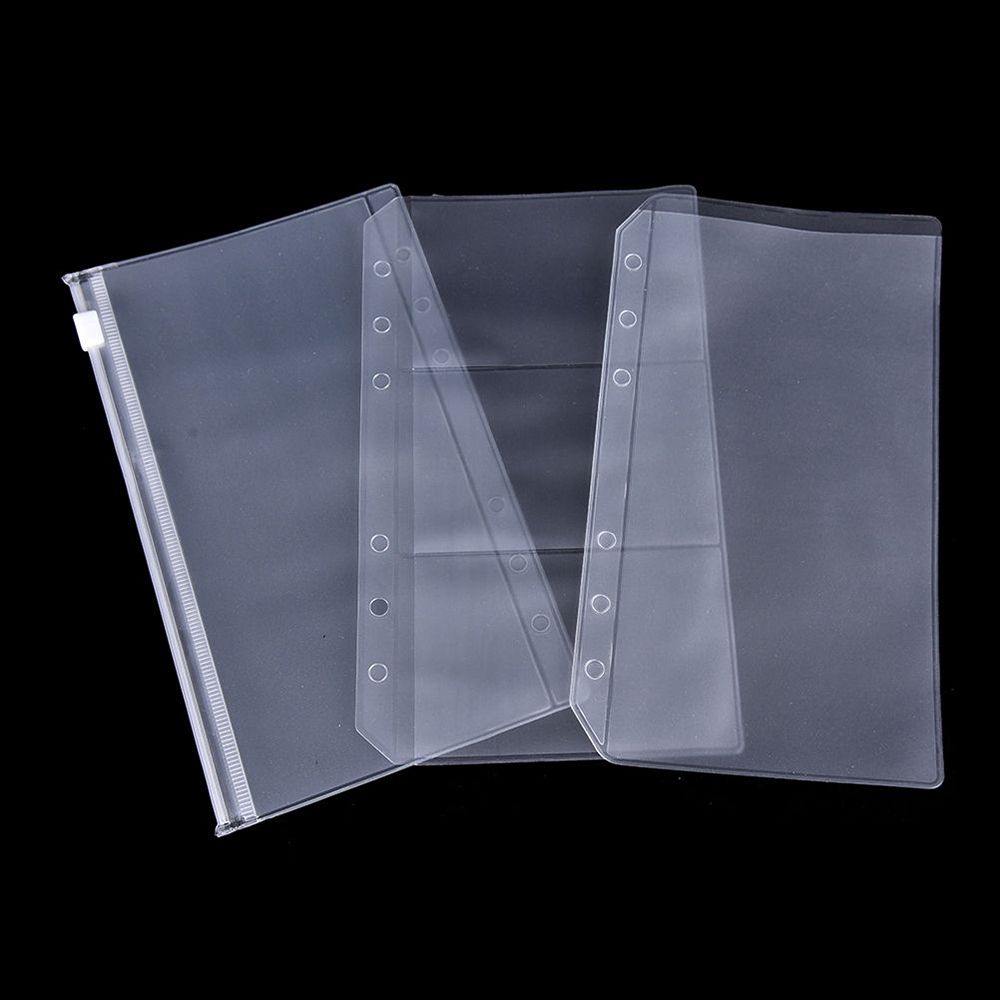 1 st  a5/a6 transparent zip lock kuvert bindemedel ficka påfyllning arrangör brevpapper undersökning kontor skolpapper