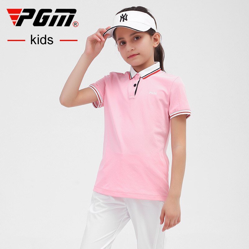 PGM Golf Clothing Summer Girl Golf T-Shirt Short Sleeve Golf Shirts Comfortable And Breathable Tops Golf Apparel S-XL YF413