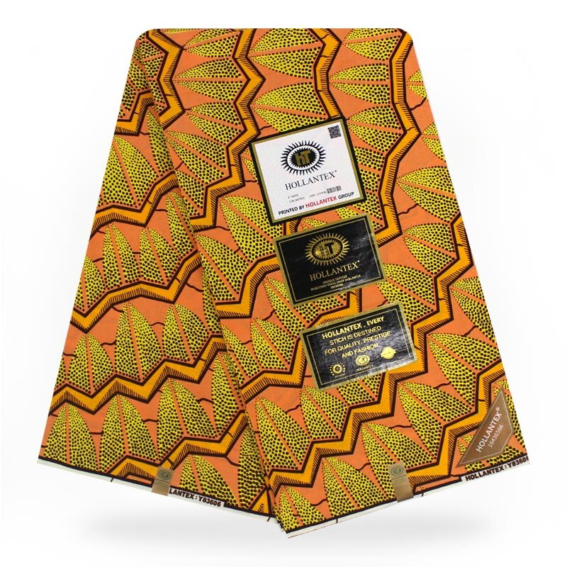 Ghana Kente Wax Fabric Veritable hitarget Wax African Kente Prints Real Java Wax Fabric for Cloth in 6 yards H180516s