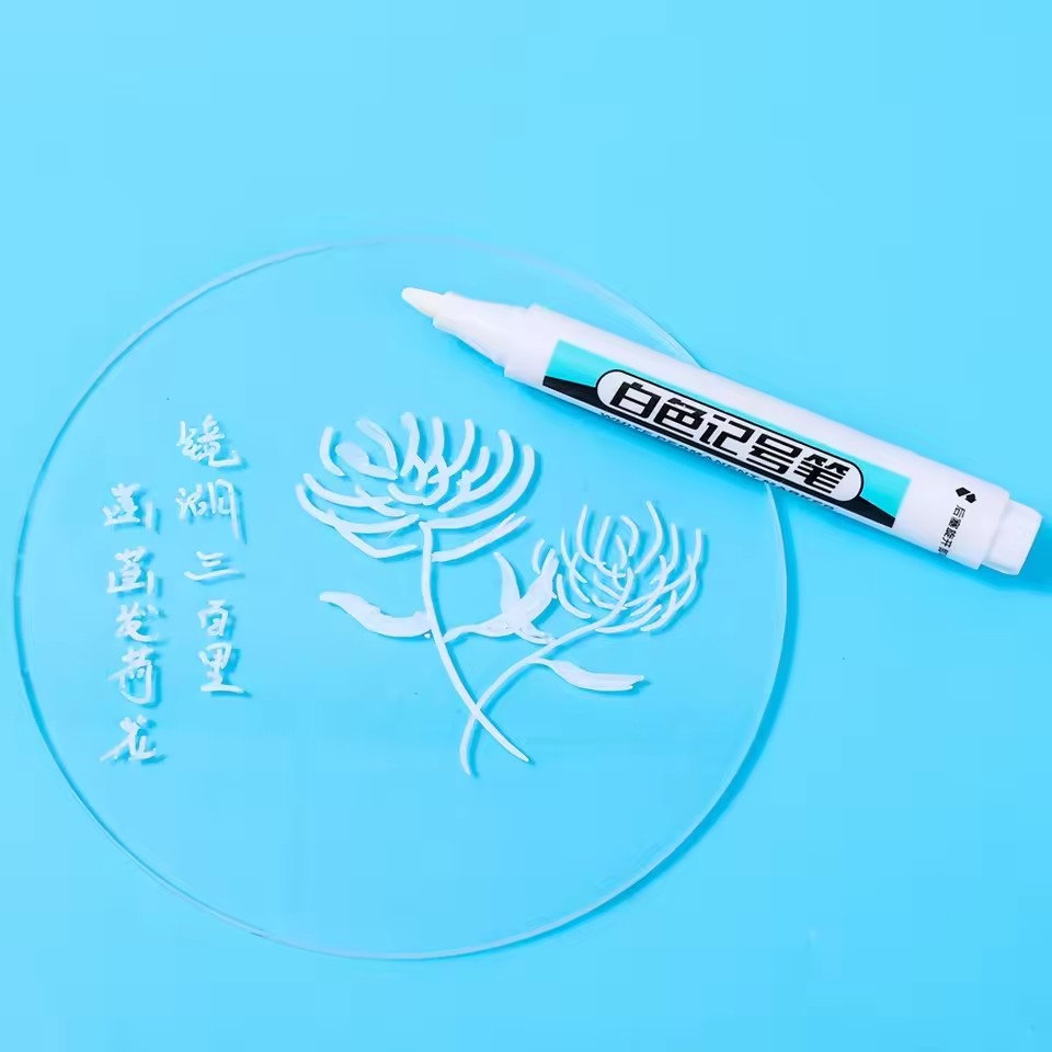 Rotuladores permanentes blancos de 0,7/1,0/2,5 MM, rotuladores de pintura para madera, plástico, cuero, vidrio, piedra, Metal, suministros de pintura artística