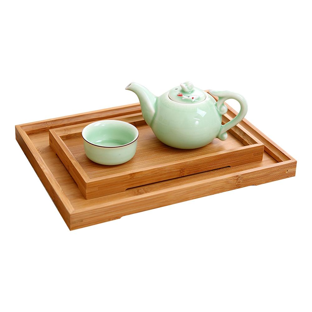 Wooden Tea Set Tray Rectangular Japanese Style Bamboo Tea Tray Solid Wooden Fruit Bread Tray Wooden Tray