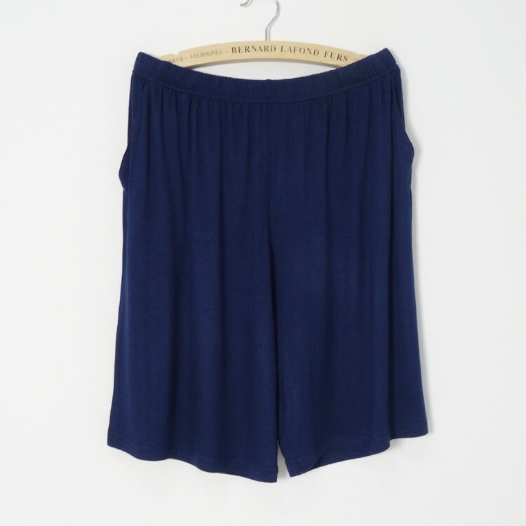 Sommar mysig modal sömnunderdel manlig ren färg casual sömn strandbyxor herr britches shorts skira herrbyxor plus size