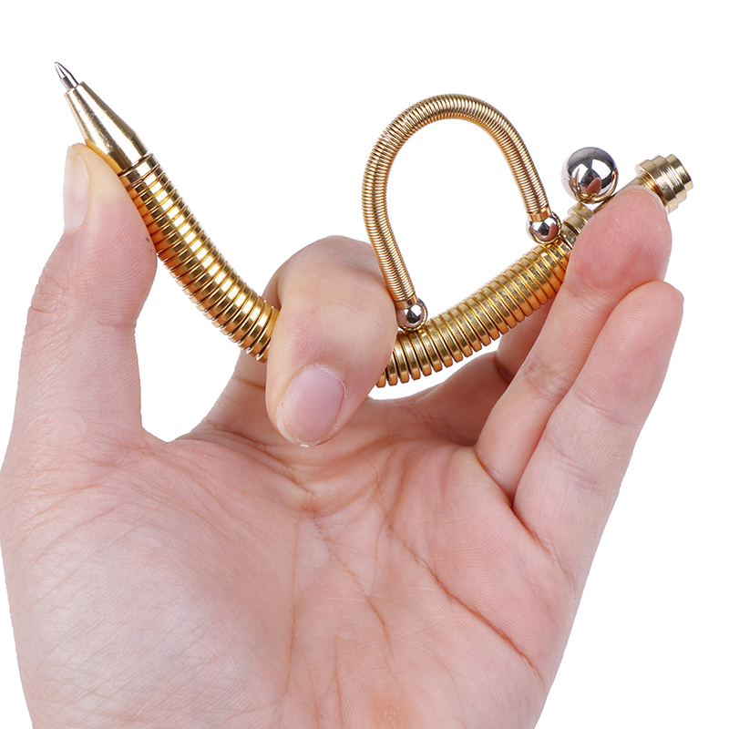 Creatieve Anti-Stress Magnetische Pen Stress Verlichten Speelgoed Metalen Lente Pen Spinner Speelgoed