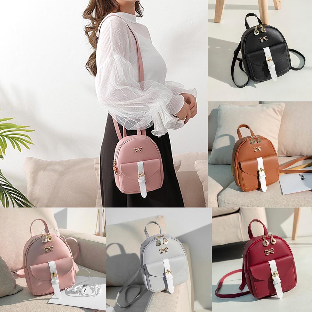 Mochila pequeña para mujer, Bolso pequeño con letras, para teléfono móvil, a la ,
