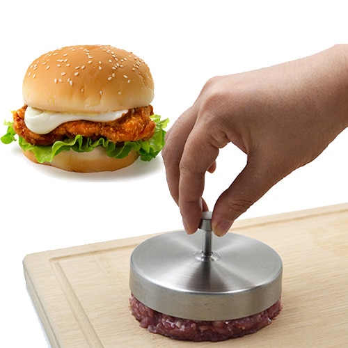 Rvs Hamburger Druk Pasteitjes Maker Mold Patty Vlees Burger Druk Maken Hamburgers Keuken Koken Gereedschap