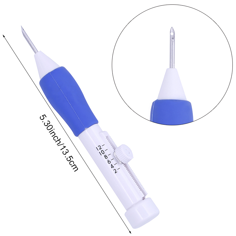 LMDZ 1Pcs Magic Embroidery Pen DIY Crafts Magic Embroidery Pen Set DIY 3 Interchangeable Punch Needle Sewing Accessories