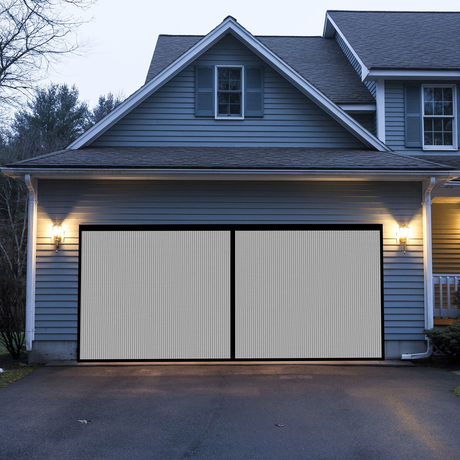 Magnetic Garage Door Screen 13x6.5FT for One Car Garage Durable Fiberglass