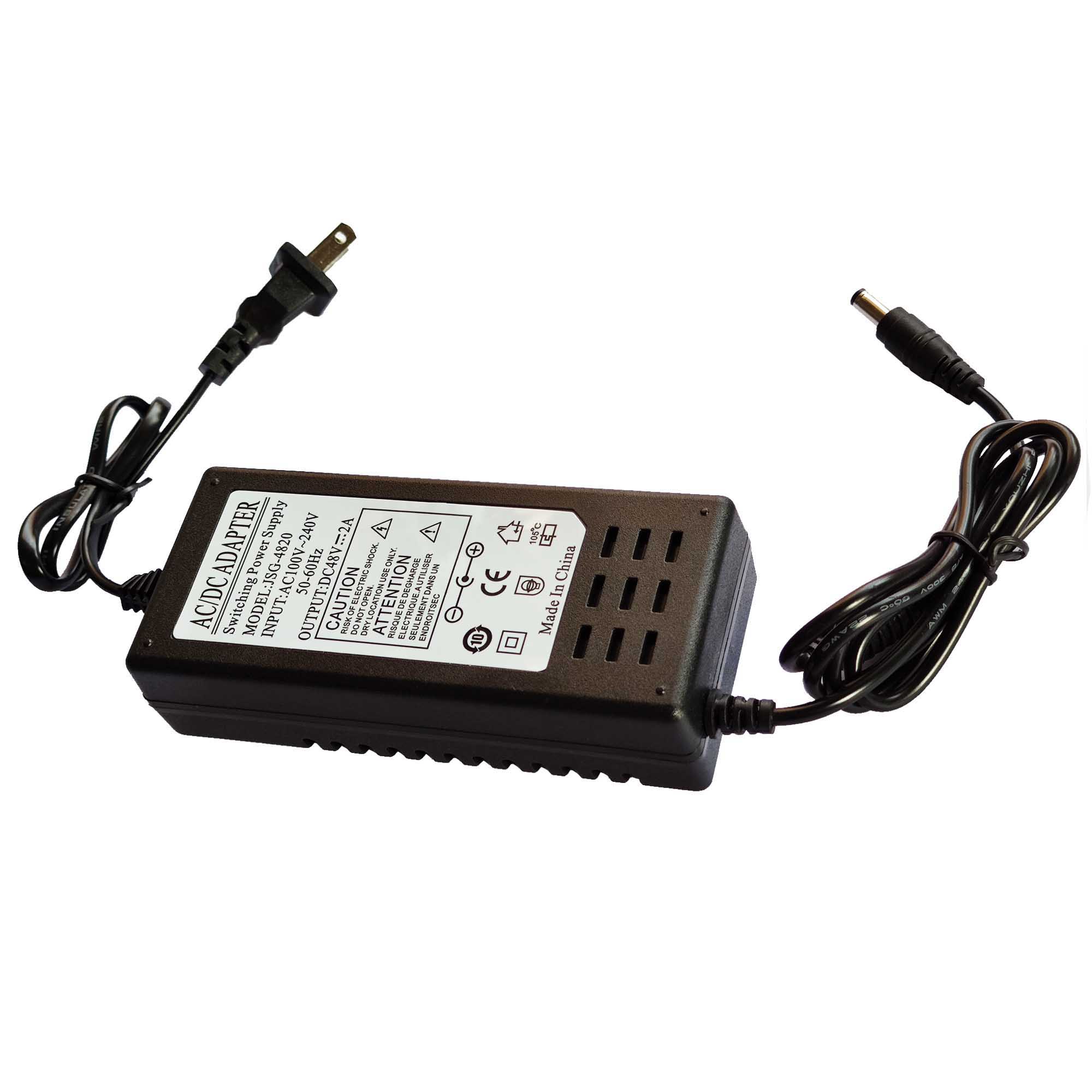 100-240V AC To DC 48V 2A Power Adapter Supply Charger Adapter 5.5mm X 2.5mm Plug US EU AU Plug 48V/2A 5.5mm X 2.1mm