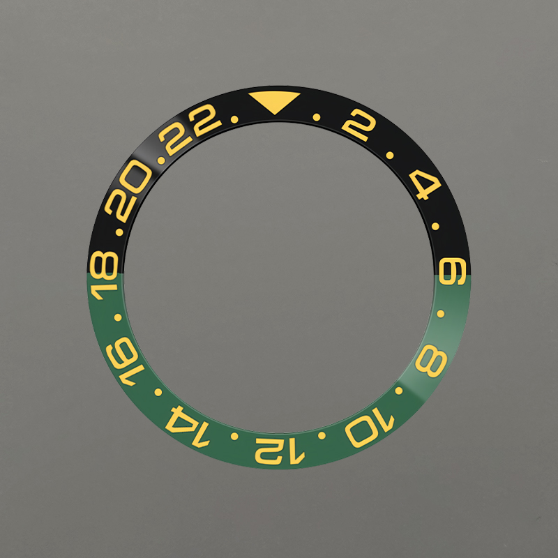 Insert de lunette en céramique incurvée de 38mm, adapté au SKX007 SKX009 GMT SUB, boîtier de montre NH35 NH36, anneau d'insertion de lunette de mouvement, pièces de montre pour hommes: Magenta