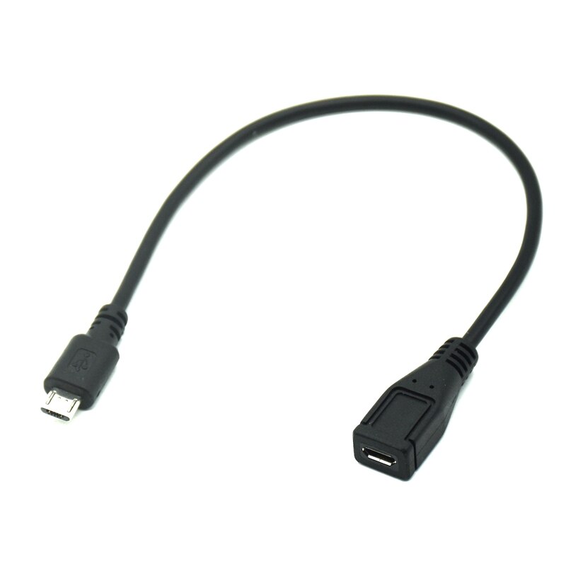Micro Usb 2.0 5Pin Man-vrouw Uitbreiding Connector Adapter Plug Connector 90 Graden Rechts &amp; Links &amp; Up &amp; Down Schuine 25Cm: Straight