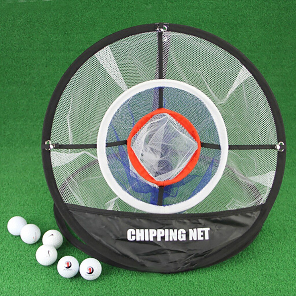 Golf Practice Net Golf Indoor Outdoor Chipping Pitching Cages Mats Practice Easy Net Golf Training Aids Metal + Net30