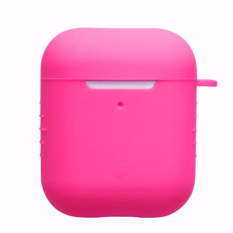 Soft Silicone Cases For Apple Airpods 1/2 Protective Bluetooth Wireless Earphone Cover For Apple Air Pods Charging Box Bags: Rose Red