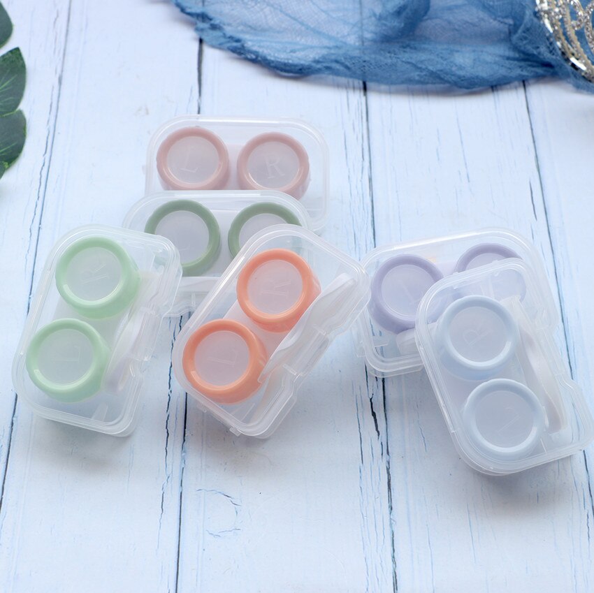 Estuche para lentes de contacto, caja para lentillas de viaje, 3 unidades