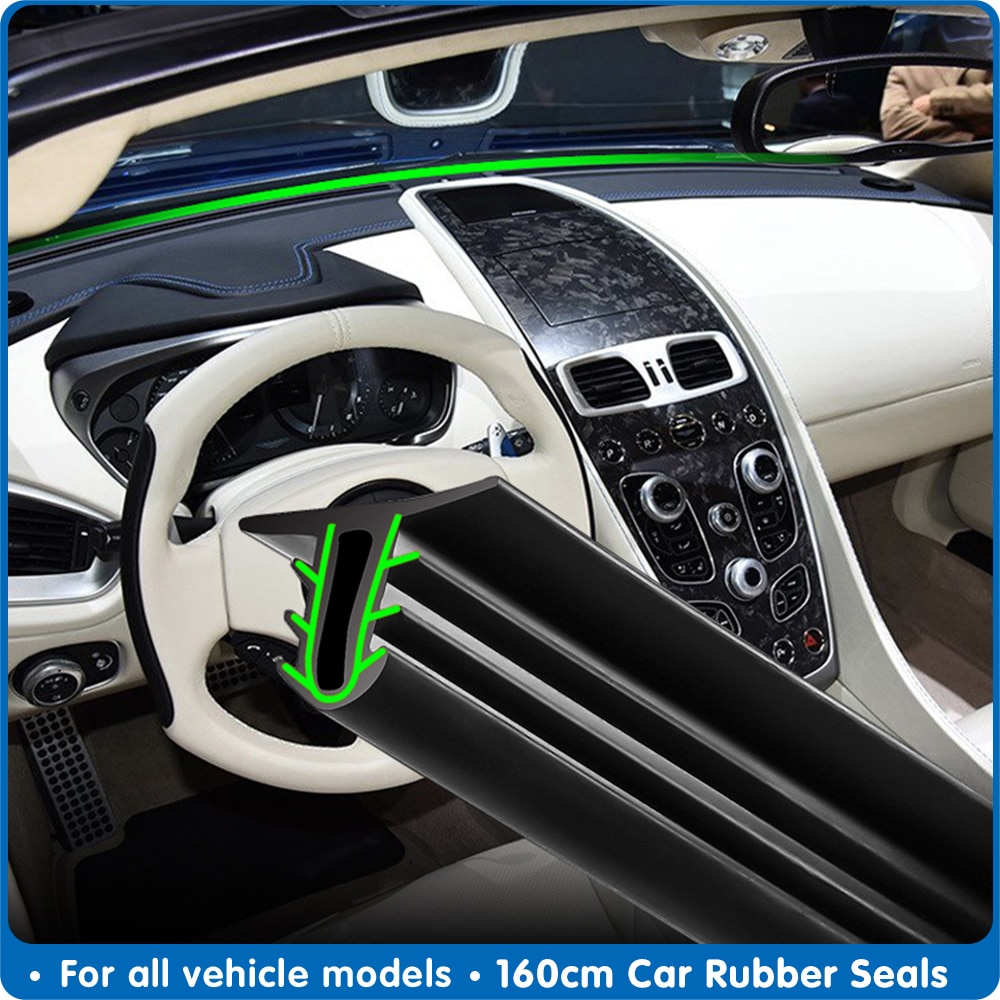 160 Cm Universele Auto Voorruit Kit Dashboard Geluiddichte Rubber Afdichting Strip Auto Rubber Afdichtingen Auto Panel Seal Auto Accessoires