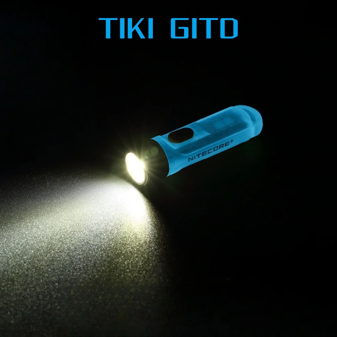 Original nitecore tiki gitd lanterna chaveiro luz mini luz noturna edc lanterna tocha luz de trabalho bolso tocha luminosa: Azul