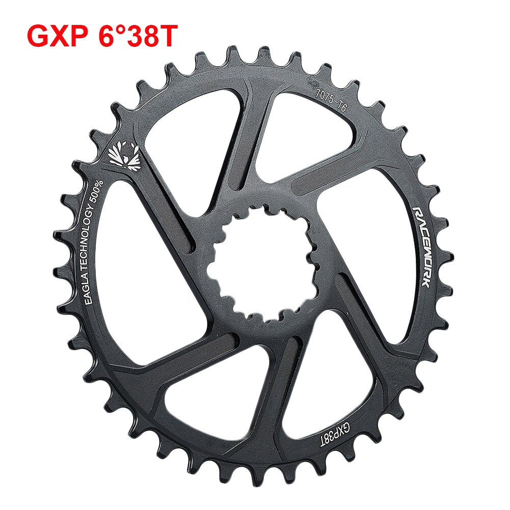 Fiets Kettingblad Direct Mount Single Speed 3Mm/6Mm Offset 32T/34T/36T/38T Fiets Chain Ring Voor Sram 11/12S Nx Xx Xo Gx GXP11: 6mm 38T