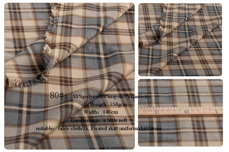 145 cmx 50cm polyester bomuld twill check klud garn farvet skotsk plaid stof til tøj tøjposer jk plisseret nederdel ensartet: Tr80