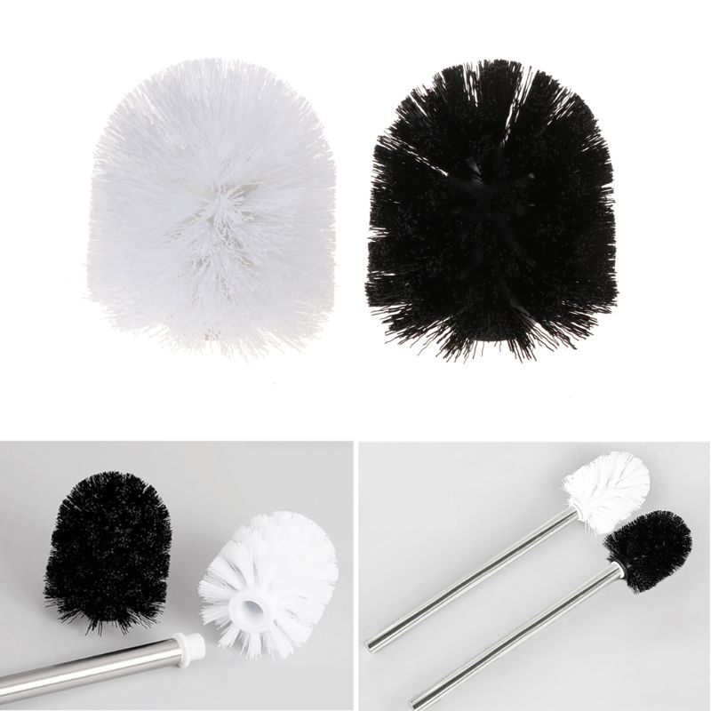 Cabeza de escobilla de baño de plástico Universal reemplazo blanco negro limpio herramientas de baño