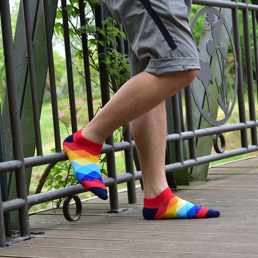 hommes chaussettes dernière décontracté bateau chaussettes court été respirant heureux couleur coton chaussettes hommes