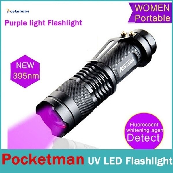 395nm LED UV Taschenlampe Taschenlampe Ultra violett Licht Schwarzlicht UV Lampe Für Marker Prüfer Erkennung X85