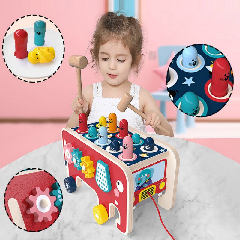 Baby søt stil hamster spill barn tre leketøy hammer beat dekompresjon barn pedagogisk leke foreldre-barn interaktivt spill