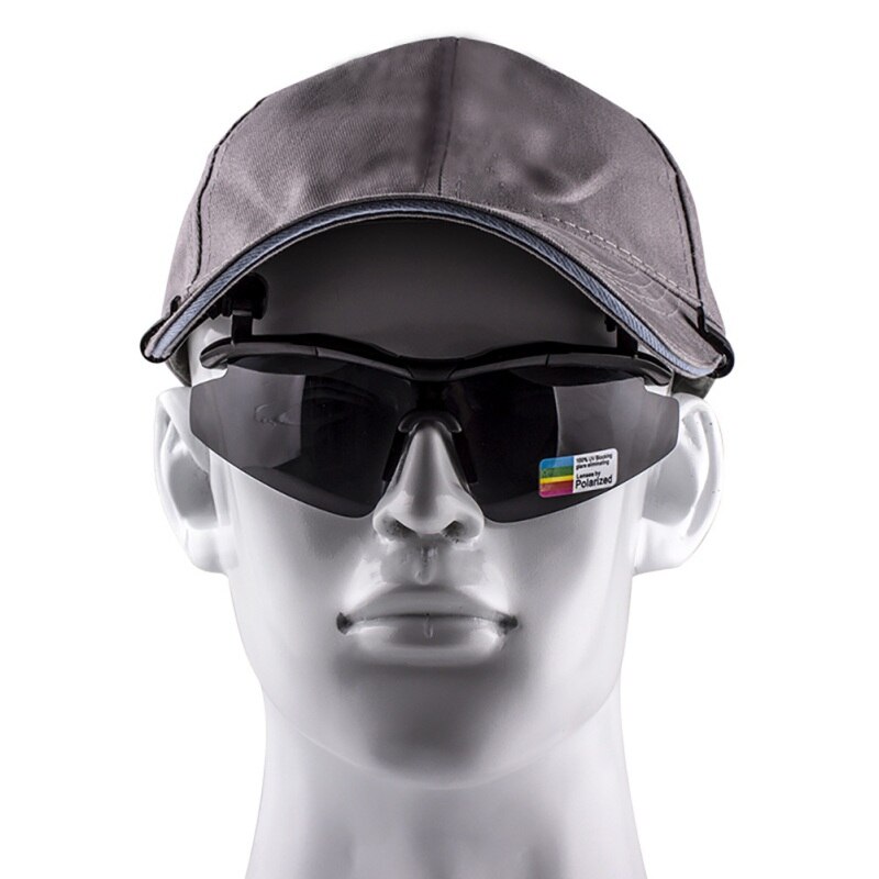 Outdoor Gepolariseerde Vissen Bril Hoed Vizieren Sport Clips Cap Clip Op Zonnebril Voor Fietsen Wandelen Golf Eyewear UV400 B
