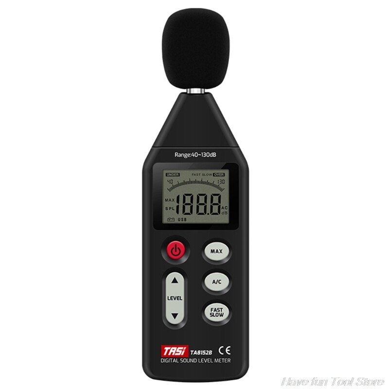 Digital Sound Level Meter Met Usb Data Verbinding 40-130dB Tester Volume Decibel Meten TA8152B Lcd Display M09 21