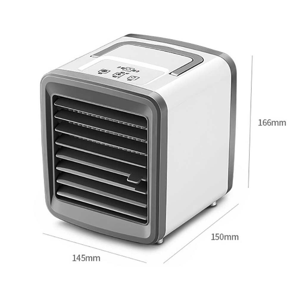 300ml Mini Air Humidifier Mini Portable Air Conditioner Cooler Home Office Portable LED Night Light Cooling Fan with USB Cable