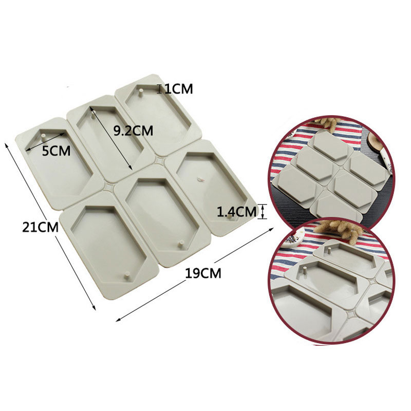 6 Holte Diy Silicone Klei Aromatherapie Tabletten Mallen Ambachten Opknoping Ornamenten Wax Mallen Resin Mold Craft Moulds: No.3