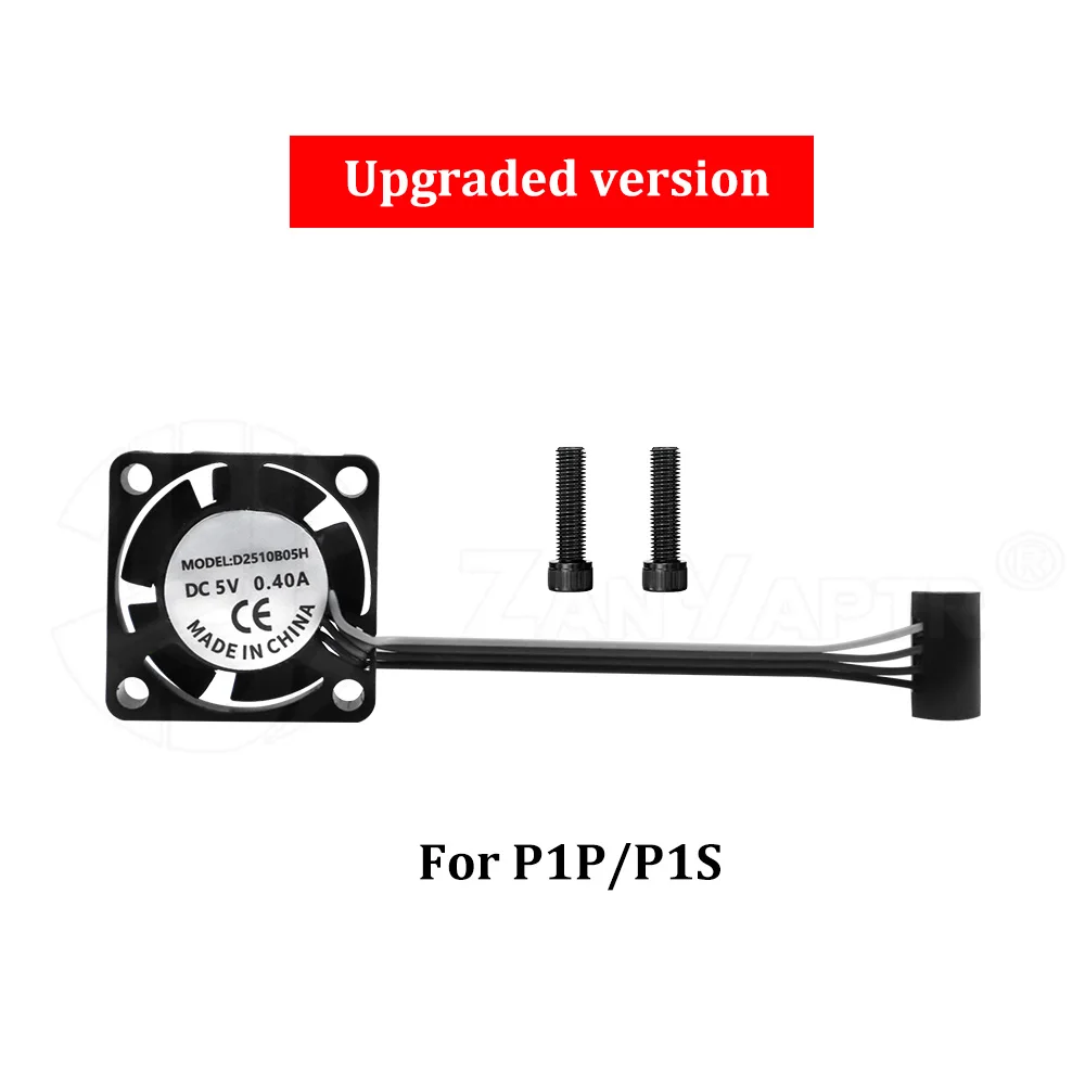 Für Bambus Labor X1/P1 2510 Lüfter Hotend Lüfter mit Kabel Schnell Lüfter für Bambus X1C P1S P1P 3D Drucker Zubehör: 0,2mm / Blau