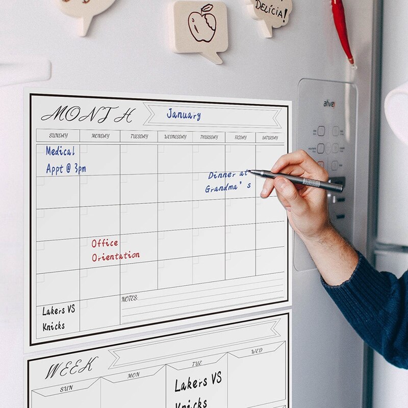 Office Day Week And Month Planner Magnetic Schedule Whiteboard Week Planner Set For Office School Home Refrigerator Stickers