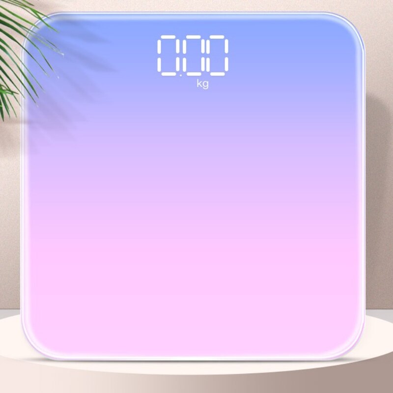 N0HB Weight Scale Precision Body Bathroom Scale Digital Electronic Scale Tempered Glass Easy Read Backlit LCD Display