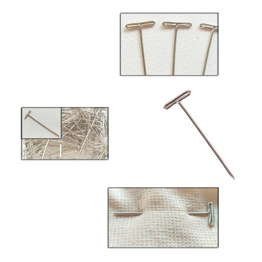100pcs/Box 51mm Stainless Steel Straight Pins T Pins Stitching Needle Dressmaker Pins Quilt Applique Sewing Needle