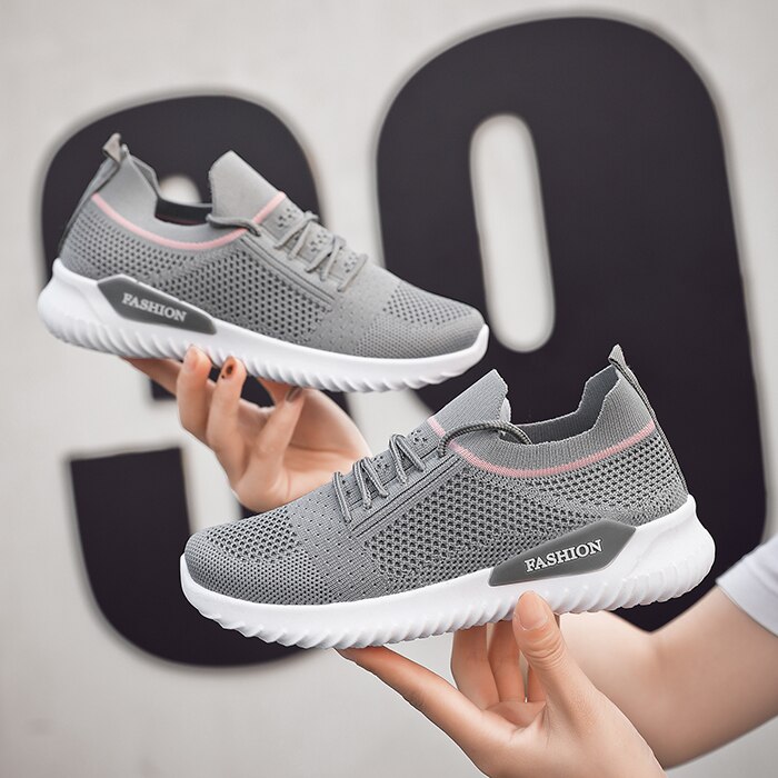 TUINANLE Sneakers Women Flats Shoes Spring Sock Sneakers Women Summer Lace Up Flats Women Plus Size Walking Tenis Feminino