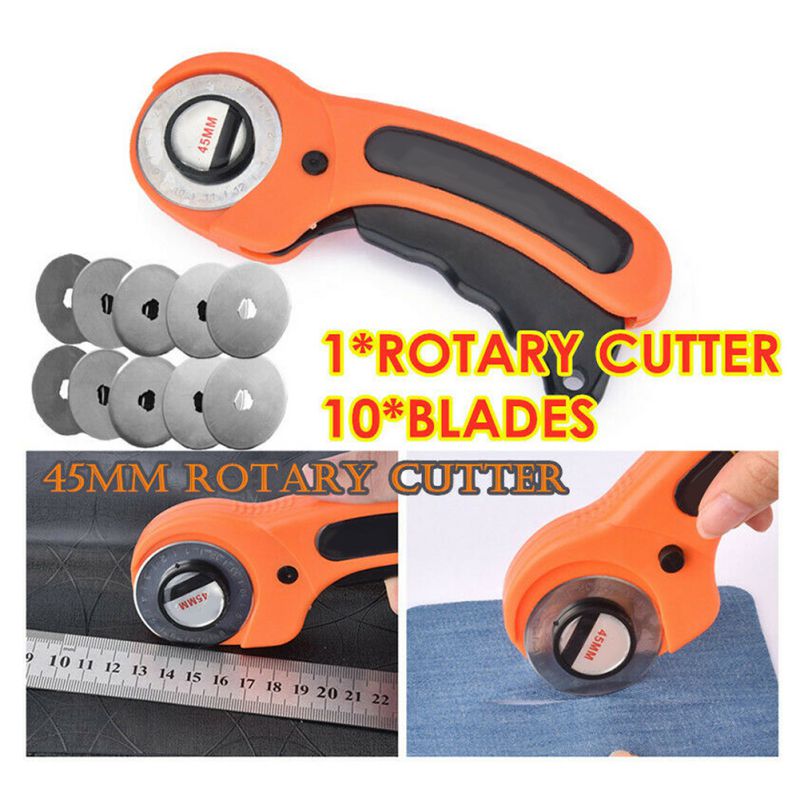 Leather Craft Rotary Cutter Leather Cutting Tool Fabric Cutter Circular Blade DIY Patchwork Sewing Quilting Fit Olfa Cut