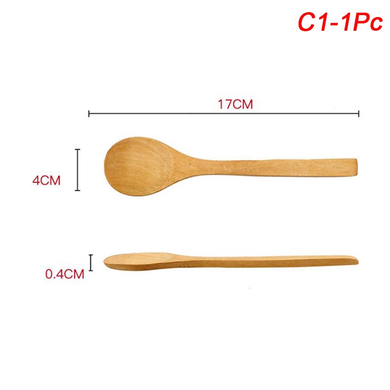 1pc/3 st bambu sylt sked baby honungssked kaffesked delikat kök med krydda liten skopa tesked: C1