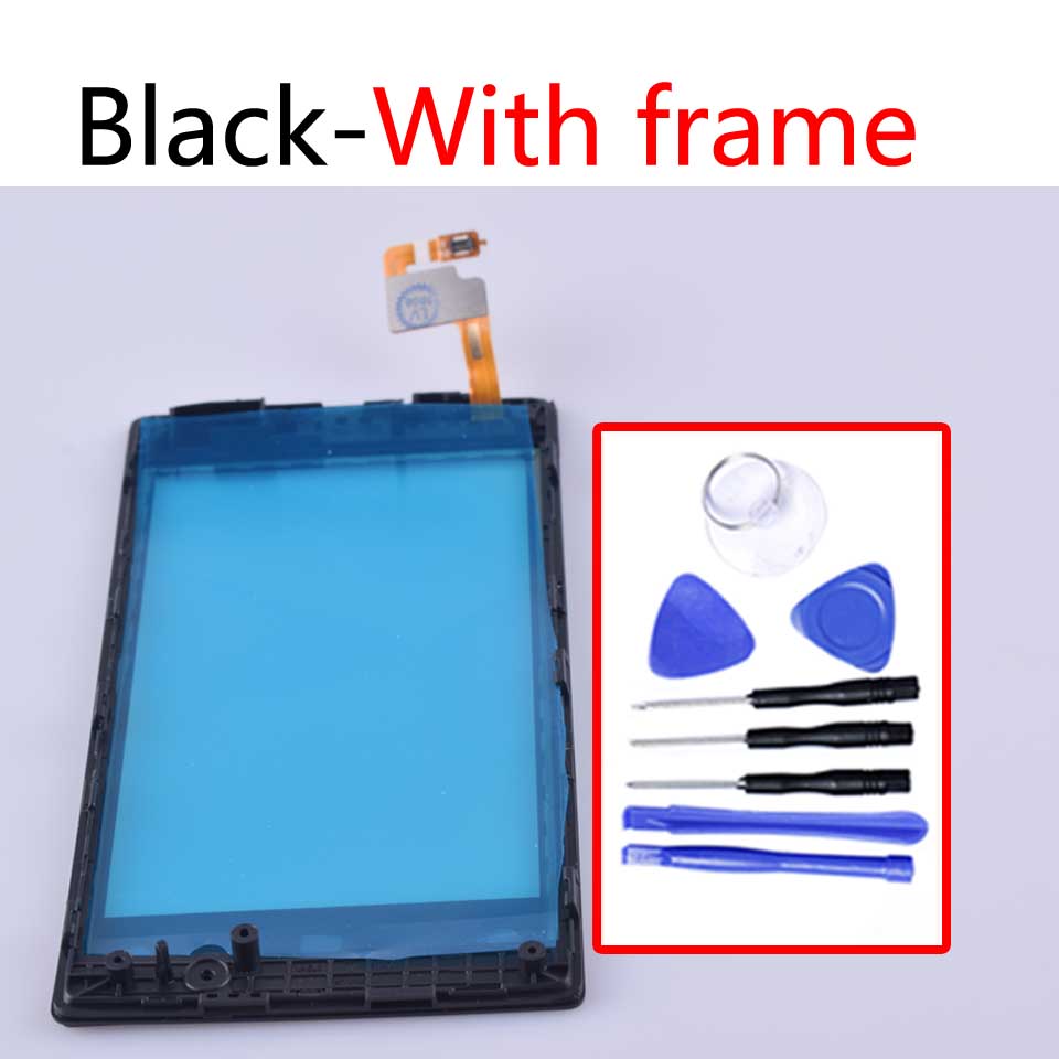 For Nokia Lumia 520 N520 Touch Screen Panel Digitizer Sensor Front Glass Outer Touchscreen Replacement 4.0 inch: With frame-With tool