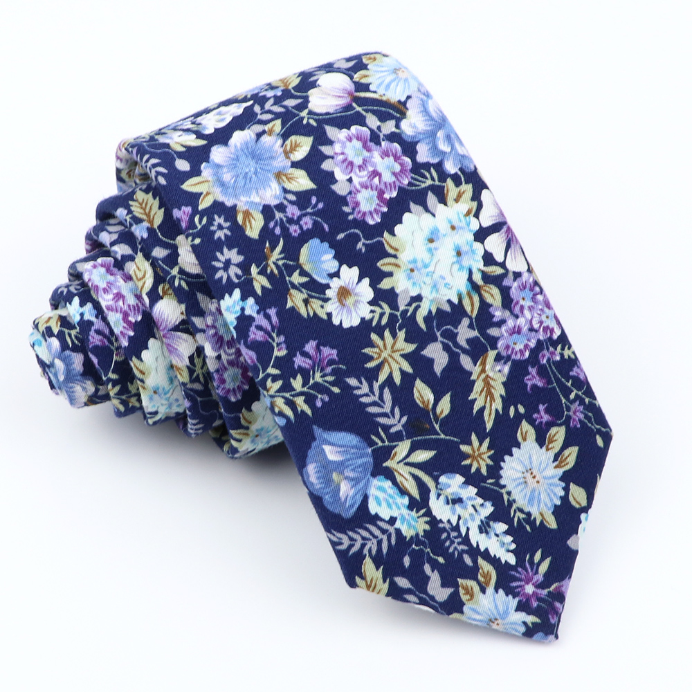 Nueva corbata Floral de algodón para hombres y mujeres, corbata ajustada con estampado para boda, corbatas informales para hombre, trajes clásicos, corbata de flores: Verde negro