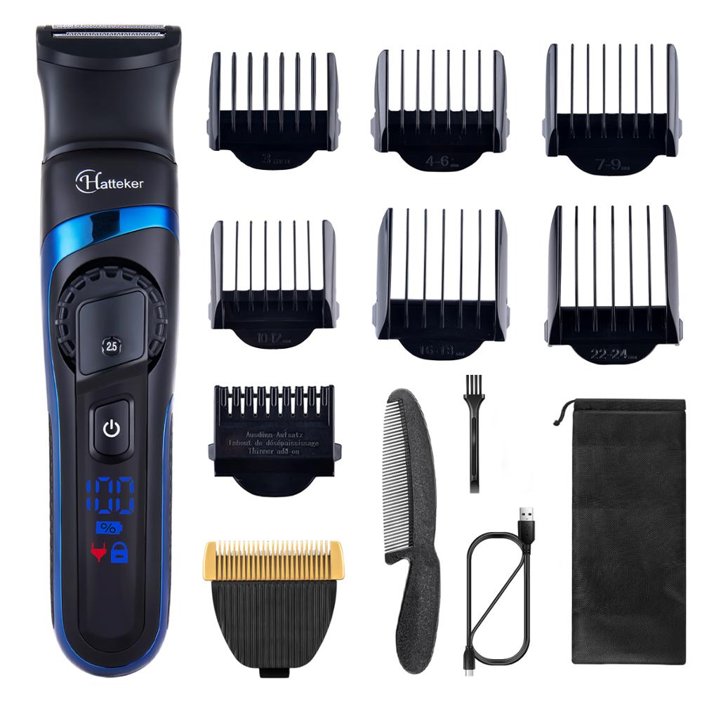 HATTEKER tondeuse électrique tondeuse cheveux professionnelle rasoir 2 en 1 tondeuse réglable épilateur homme