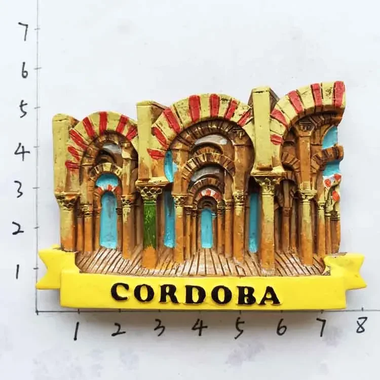 Spanien Kühlschrank Magneten Tourist Souvenir Cordoba Barcelona Mallorca Sevilla Cantabria Reise Magnetische Kühlschrank Aufkleber: Weiß