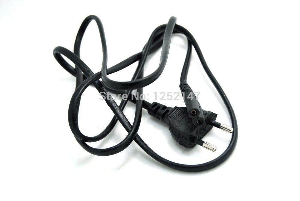 1.5 Meter 250V 2.5A Electric Wire Cable with EU Standard Plug for Power Supply Adapter Copper Black