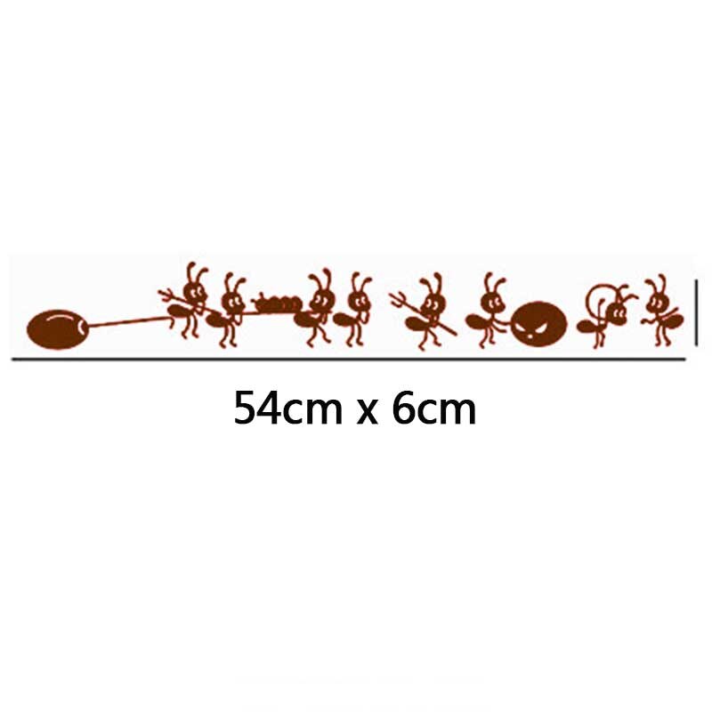 1PC Moving Decoration Sticker Waterproof PVC Home Cute Ant Cartoon: Coffee Color