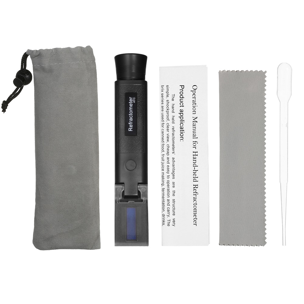 Portable ATC Antifreeze Refractometer Freezing Point Meter Glycol Antifreeze Coolant Battery Acid Freezing Point Tester