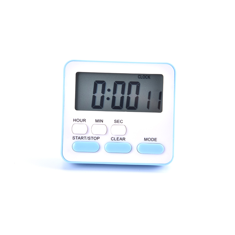 LCD Digital Display Cooking Alarm Clock Kitchen Timer Sleep Stopwatch Clock House Kitchen Accessory Countdown Timer Clock: GRAY