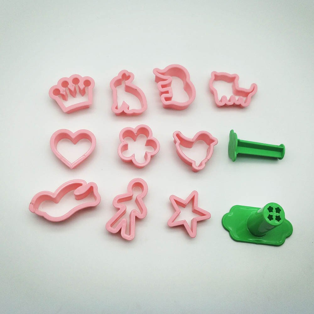 12 Stks/set Plasticine Hollow Mold Dier Liefde Hart Vorm Polymeer Klei Mal Baby Kinderen Speelgoed Plasticine Gereedschappen Educatief Speelgoed