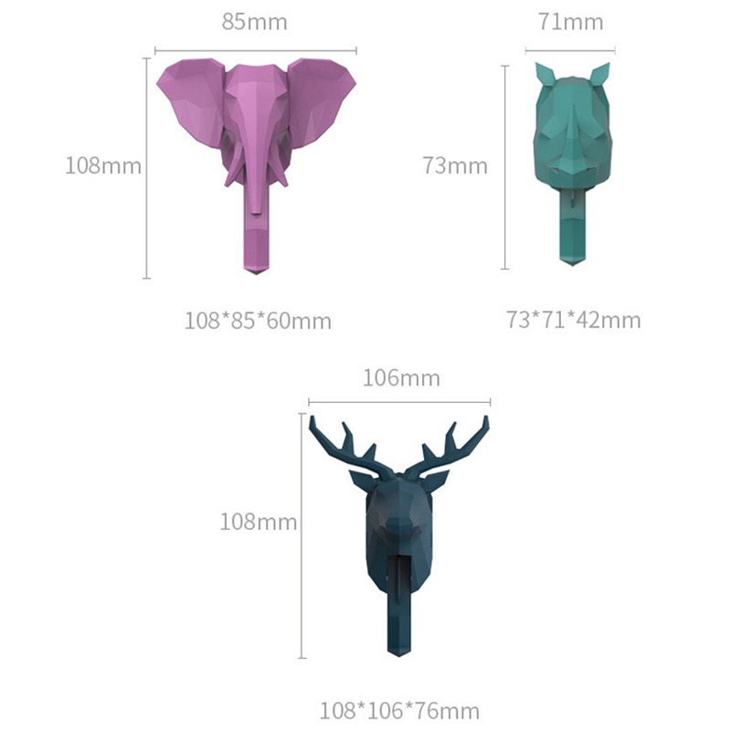 Crochet mural décoratif, tête d'animal de cerf, porte-vêtement, porte-manteau, porte-clé mural pour casquette, écharpe, chapeau, décoration de la maison