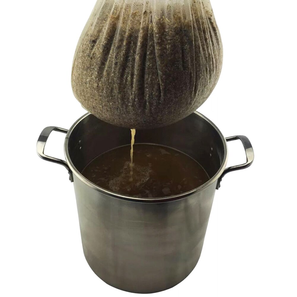 5Pcs Homemade Reusable Food Fruit Beer Filter Bag Squeeze Juice Grid Mesh Brewing Boiling Herb Strainer Filtering Net Pouch