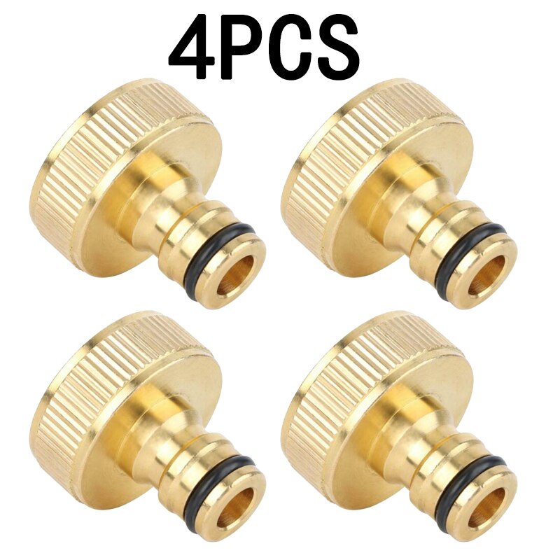 4Pcs Brass Adapters 1 Inch Female Thread Connector Joint Coupler Adapter Watering Supplies Garden Fittings Replacement